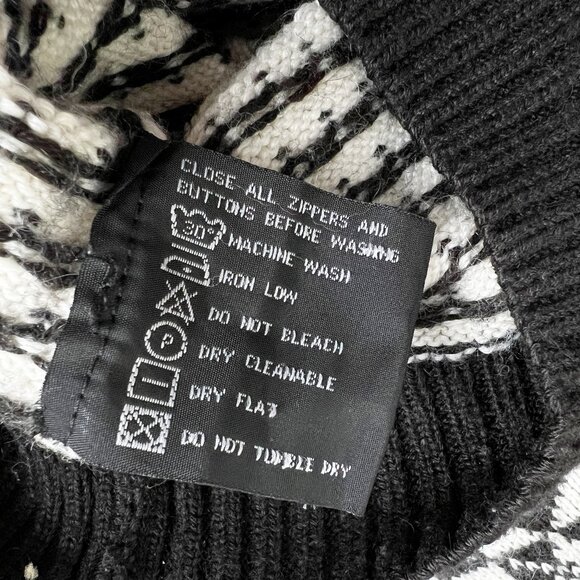 Vintage Icelandic Wool Fair Isle Knit Cardigan Sweater Fisherman Scandinavian - Picture 3 of 6